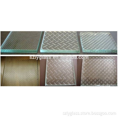 three layers laminated tempered glass floor